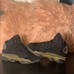 Olive green jordan 13s